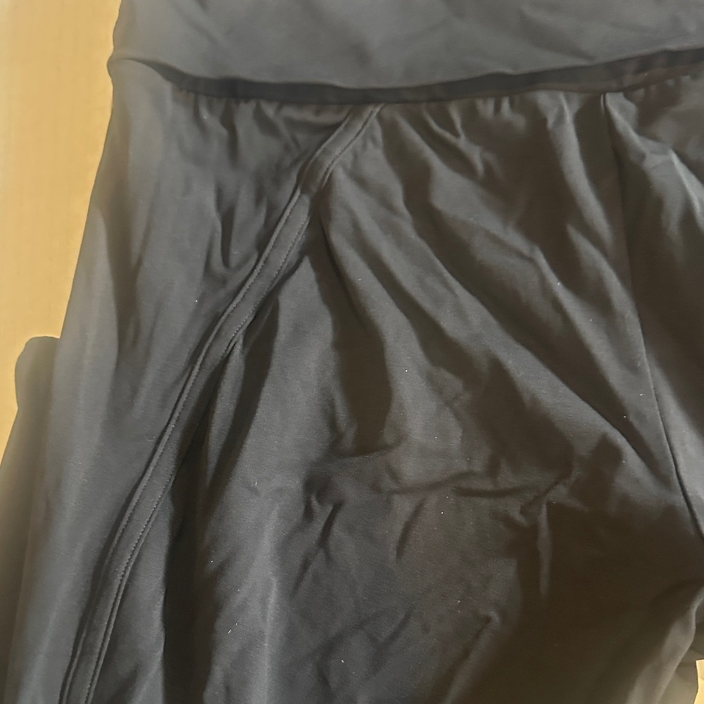 Stella McCartney Adidas black Leggings with partial foot insert fold over waist - Picture 11 of 13